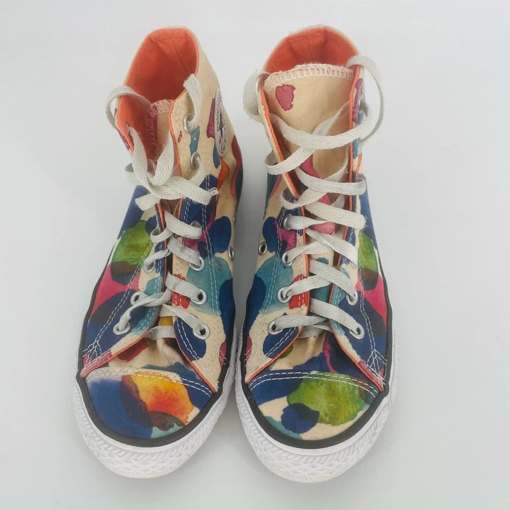 Converse Chuck Taylor All Star High Top Multi-Color Watercolor Dot Size 3 Youth